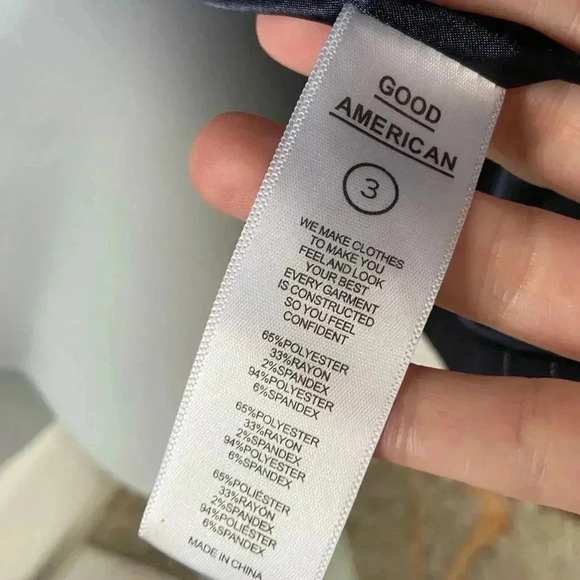 NWT Good American Pinstripe Waisted Blazer Jacket size 3 or Large - Picture 8 of 9